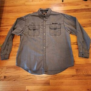 Harley Davidson Dress Long Sleeve Snap Front Shirt XXL